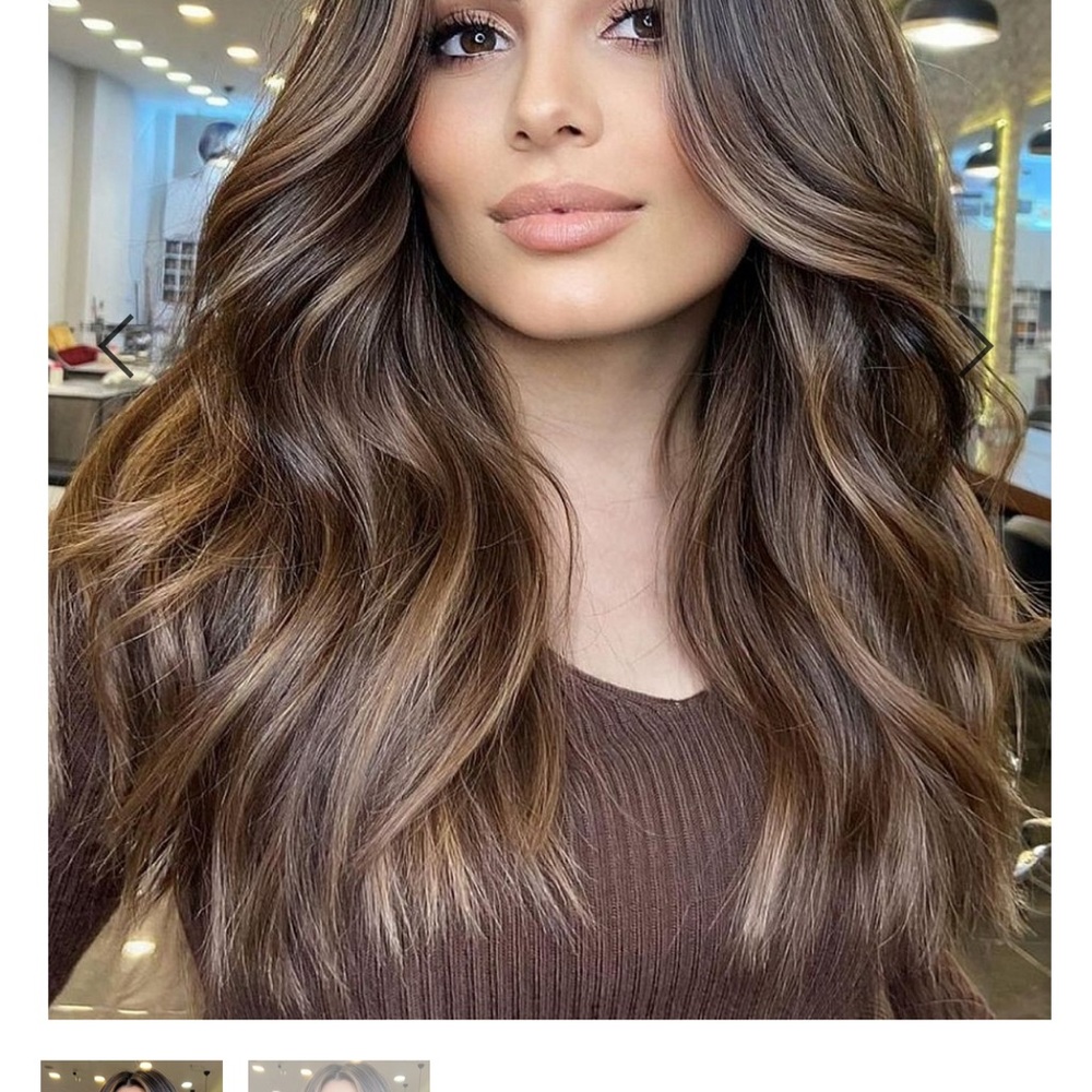 Brown Wavy Hair Extensions with Dimensional Highlights